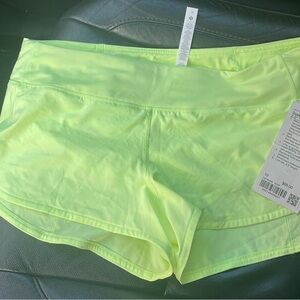 lululemon athletica Neon Yellow Athletic Shorts